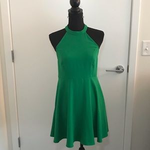 Forever 21 Kelly Green Open Back Dress